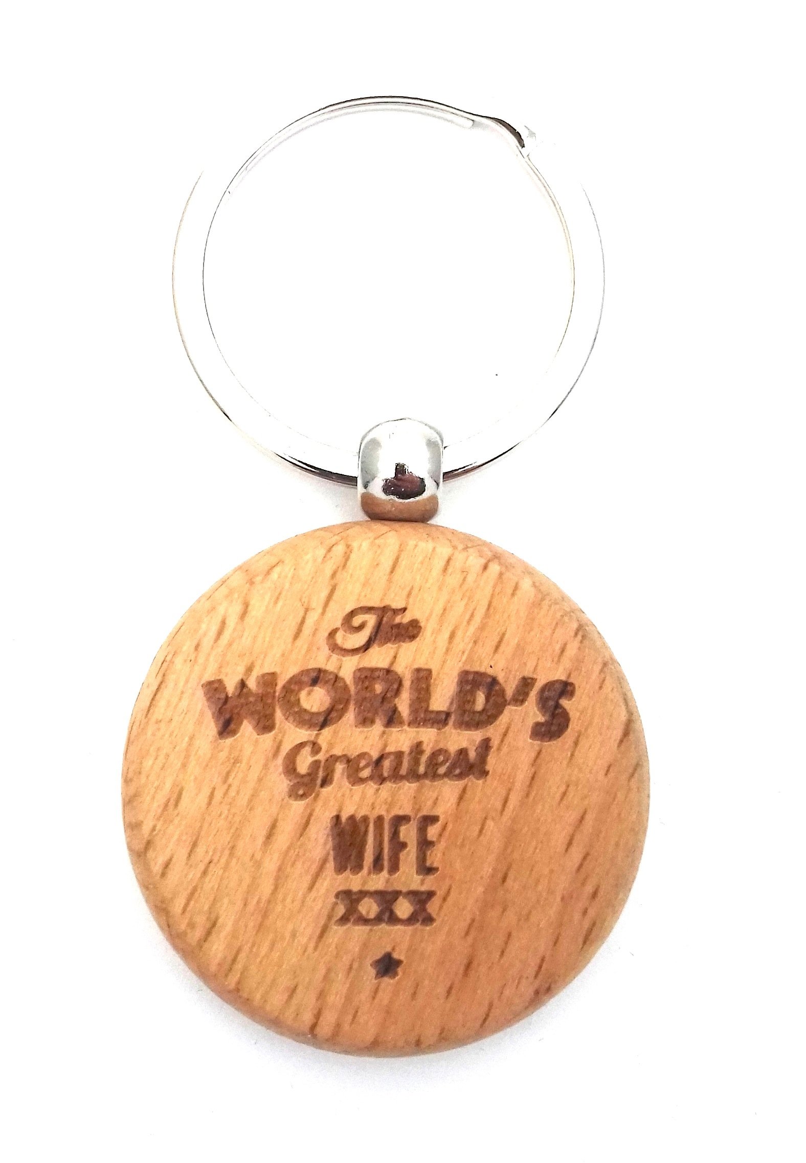 Chris Bag Of Goodies Wooden Keyring Key Ring The Worlds World's Greatest Wife