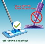 Zeltauto Reusable Mop Pads for Flash Speedmop 2 Pack Microfibre Wet Dry view 7