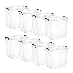 Superio Clear Storage Bins with Lids, 20 Quart BPA
