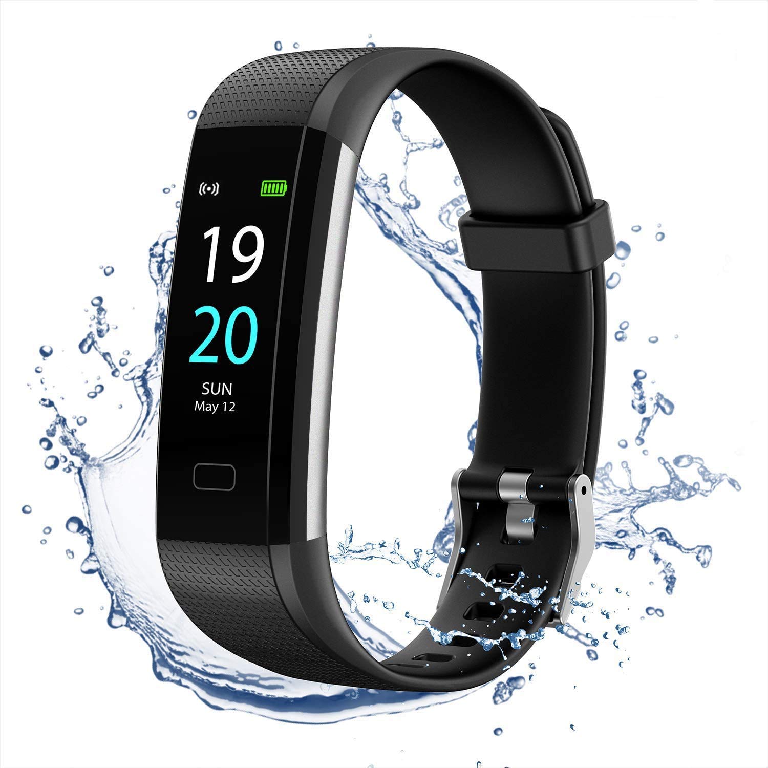 MEDGUARD Fitness Trackers | Blood Oxygen Saturation Monitor Watch with Heart Rate and Sleep Monitor | Pulse Oximeter Calorie Step Counter Watch for Men, Women and Kids (Black)