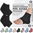 Dr. Frederick's Original Moisturizing Heel Socks for Cracked Heel Treatment - 2 Pairs - Socks for Dry Feet - Cracked Skin Repair & Overnight Hydration - Foot Care for Women & Men - Argan Oil