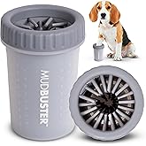 Dexas Medium MudBuster Portable Dog Paw Washer, Light Gray - Premium Quality Pet Supplies and Dog Accessories - Cleansing, Se