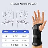 FREETOO Wrist Support S-shaped Adjustable Carpal Tunnel Night Braces Gray view 7