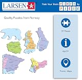 Larsen A8 Europe Political Map Tray Puzzle 37 Pieces Kids Ages 5+ Geography Toy view 3