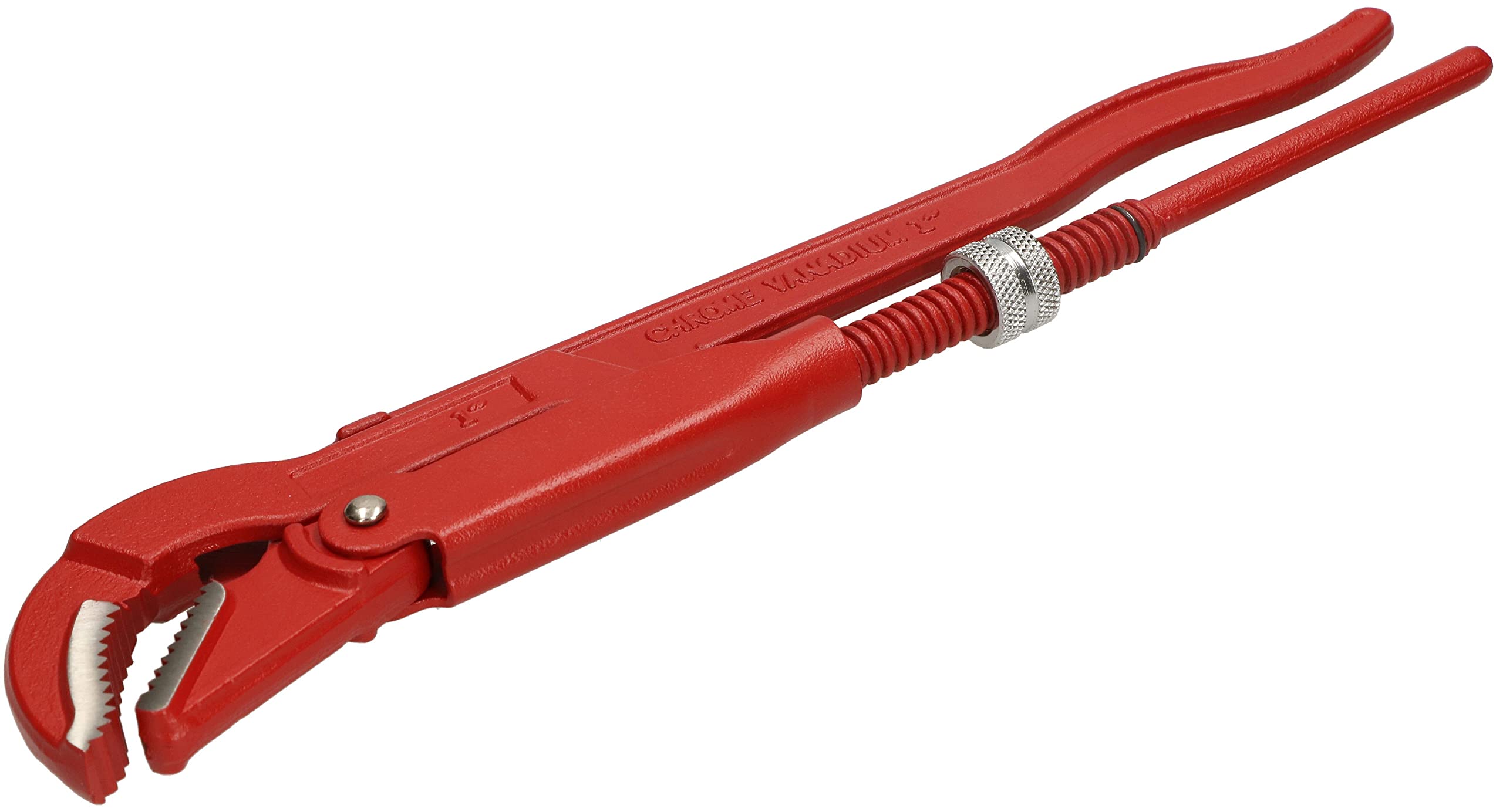 KOTARBAU® Corner Pipe Wrench 45° "Swede" 1" Maximum Pipe Diameter 45 mm Chrome Vanadium Steel Pipe Wrench Water Pump Pliers