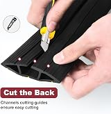 SEGNAYEN 1M Heavy Duty Rubber Floor Cable Protector 3 Cord Channels Black view 5