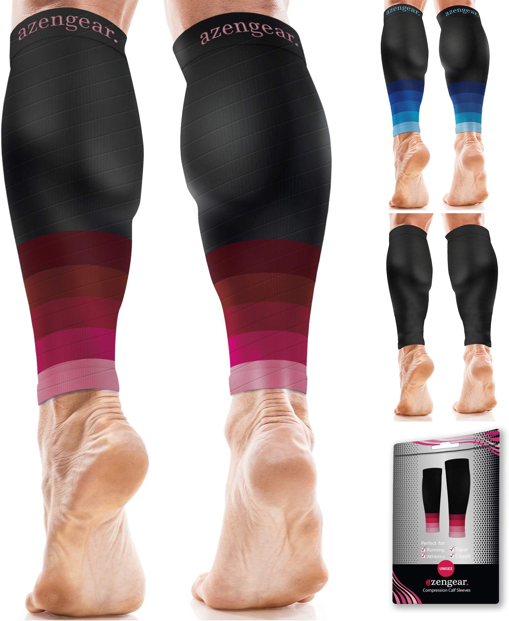Calf Compression Sleeves for Men & Women - Shin Splint and Calf Support Brace - Compression Calf Guards - Leg Sleeves for Torn Muscle Cramps