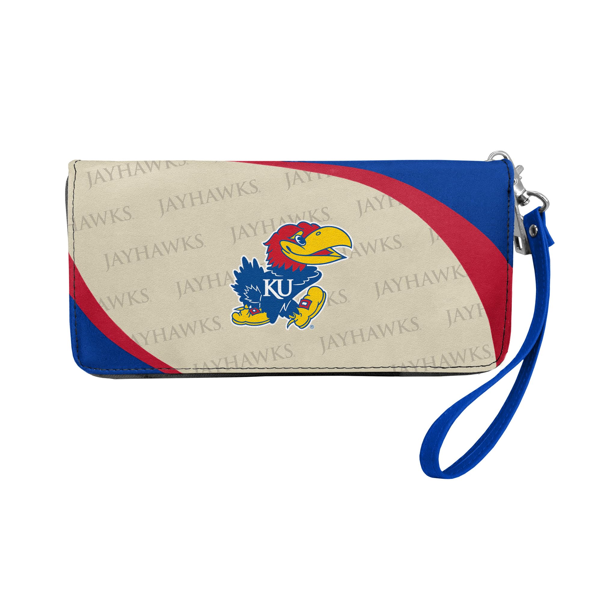 Little Earth Productions Littlearth Kansas Jayhawks NCAA Curve Zip Organizer Wallet