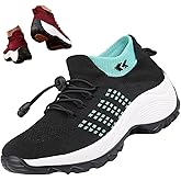 Women's Orthopedic Stretch Cushion Shoes Comfy Cloud Pro Breathable Mesh Sock Fashion Sneakers Wedge Running Footwear