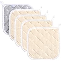 Pot Holders Cotton Made Machine Washable Heat Resistant Potholder, Pot Holder, Hot Pads, Trivet for Cooking and Baking…