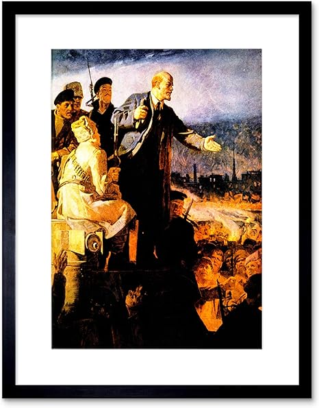 Amazon Paintings Portrait Russian Revolution Lenin Framed Wall Art Print 絵画 ポートレートロシア革命レーニン壁 アートフレーム ポスター オンライン通販
