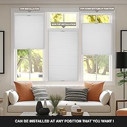 Boolegon No Drill No Tools Cellular Shades Top Down