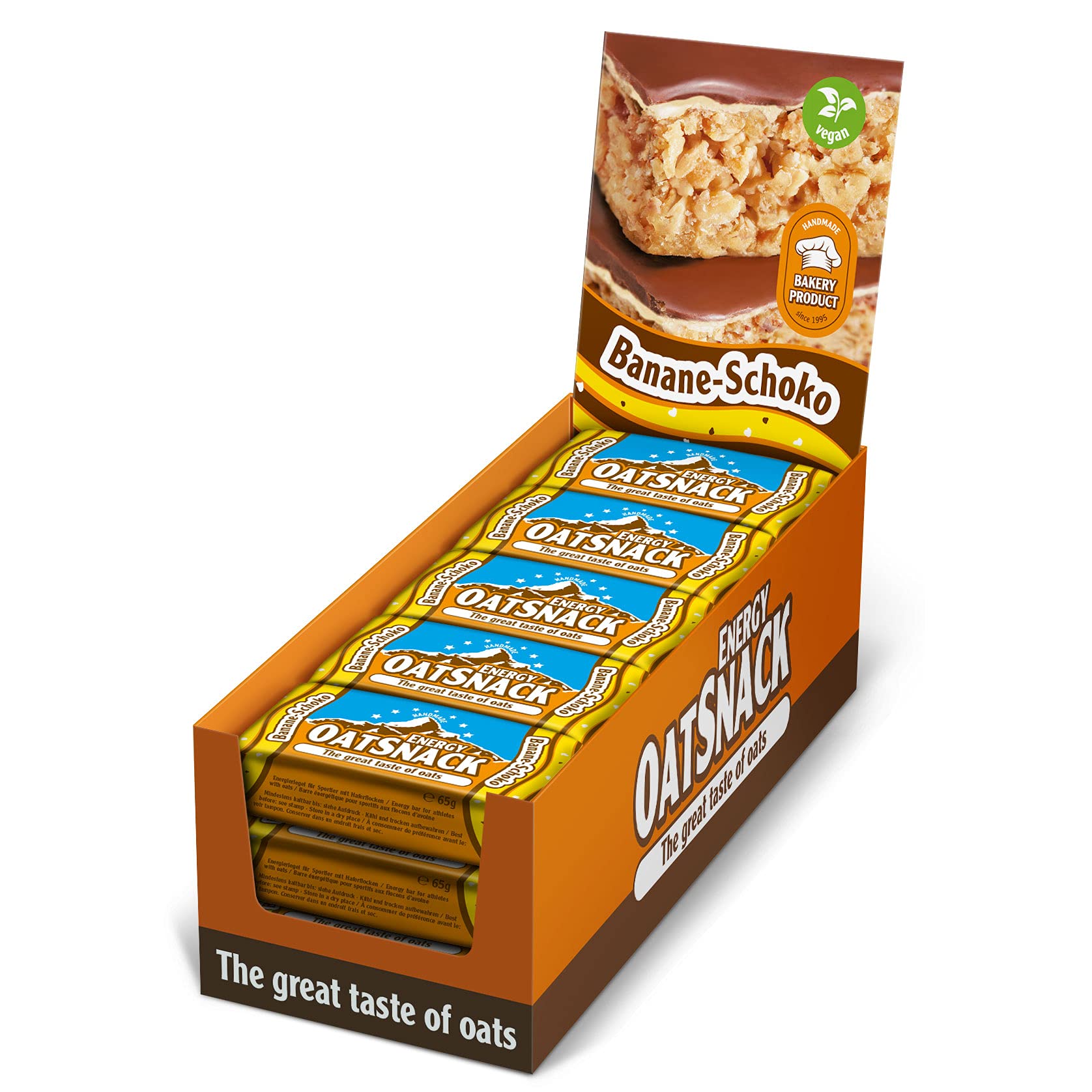Davina Oat Snack Carbohydrate Bars - 15 x 65g, Banana Chocolate