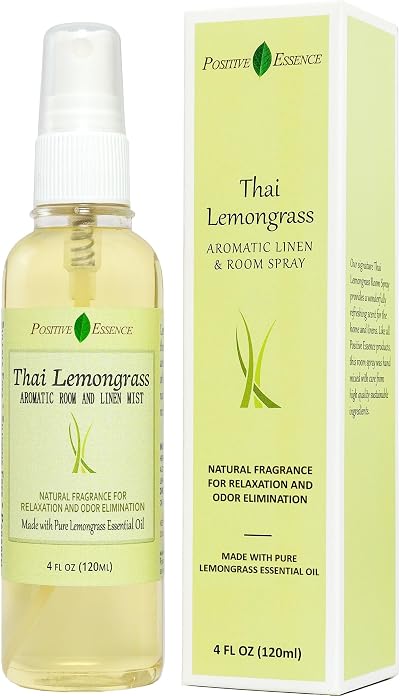 Positive Essence Thai Lemongrass Linen Room Spray 100% Pure Essential Oil