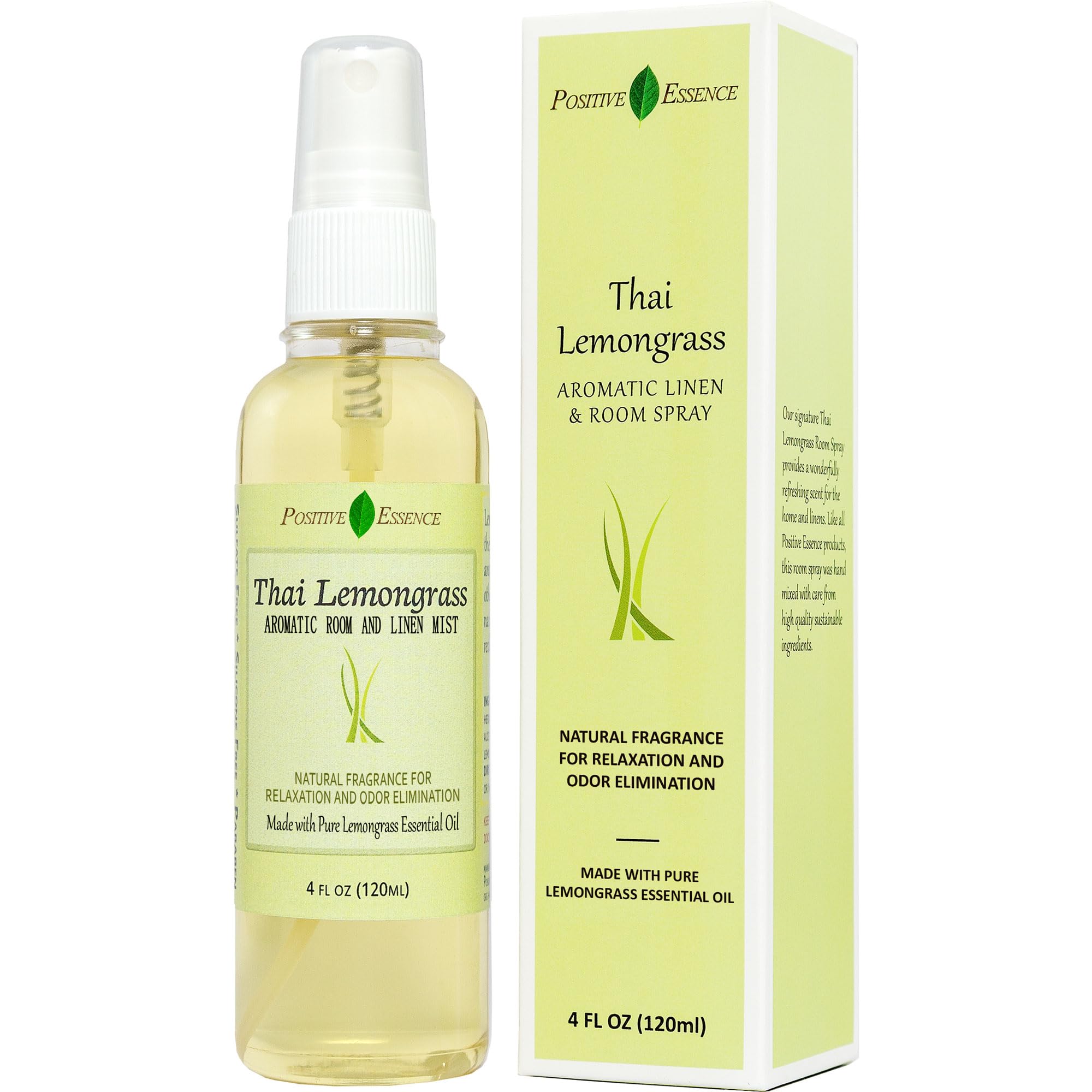 Thai Lemongrass Linen and Room Spray, Natural Air Fresheners Made with Pure Lemongrass Essential Oil, Bathroom Air Freshener, Relaxing Pillow Spray Home Fragrance