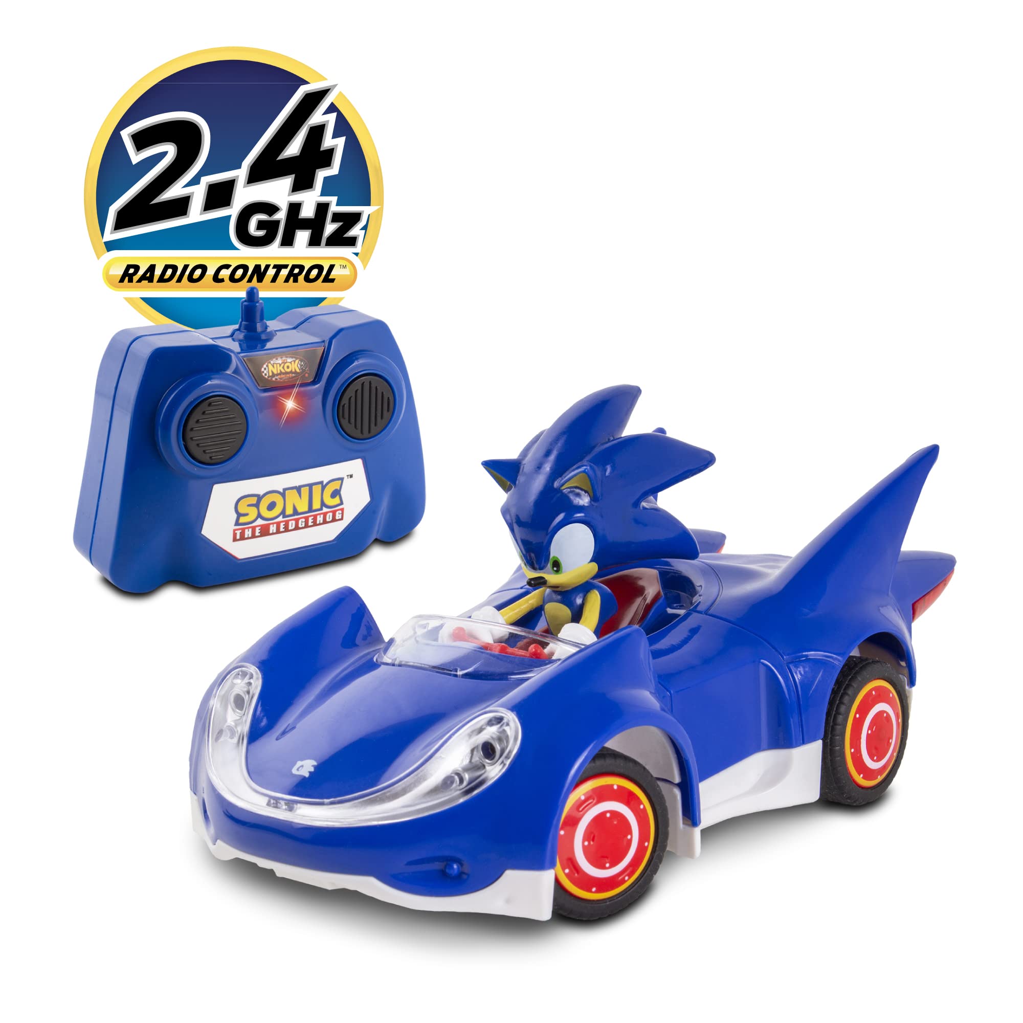 Sonic & Sega All-Stars Racing RC: Sonic - NKOK (681), 1:28 Scale 2.4GHz Remote Controlled Car, 6.5