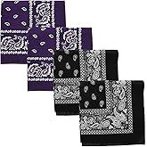 Motique Accessories Extra Large Paisley Bandana 27x27 Inch - Set of 4