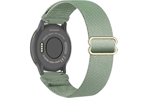 Tovimall 18mm Stretchy Nylon Watch Bands Compatible with Garmin Vivoactive Venu 2S/Venu 3S/Vivomove 3S/4S/Forerunner 265S/255S/255S Music