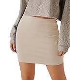 Verdusa Women's Basic High Waisted Pencil Bodycon Short Skirt
