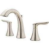 Pfister Weller Bathroom Sink Faucet, 8-Inch Widespread, 2-Handle, 3-Hole, Brushed Nickel Finish, LG49WR0K
