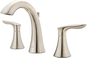 Pfister Weller Bathroom Sink Faucet, 8-Inch Widespread, 2-Handle, 3-Hole, Brushed Nickel Finish, LG49WR0K