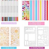 DazSpirit Photo Album Scrapbook Kit 80 Pages Holds 420 Photos with 12 Metallic view 2