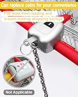 Caianwin 2Pcs Trolley Token Stainless Steel Removable Trolley Key for view 3