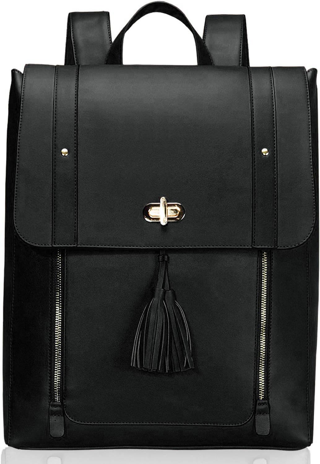 Estarer Upgraded Version Women PU Leather Backpack 15.6inch Laptop