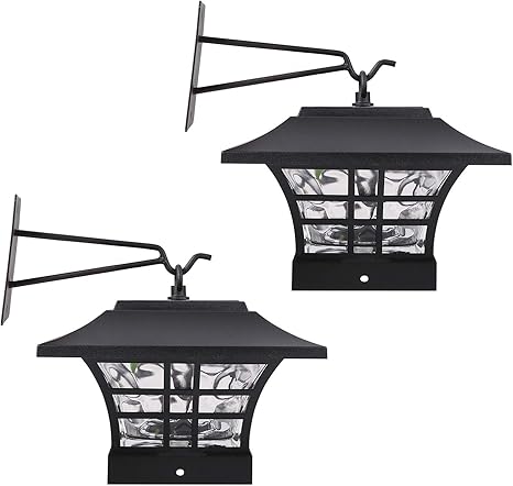 hecarim farol solar para colgar en exteriores lampara led decorativa solar de jardin para patio patio con kit de montaje en pared 2 unidades