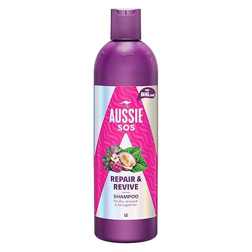 Aussie SOS Repair & Revive Shampoo 500ml to Leave Dry, Stressed and Damaged Hair Feeling Soft, Smooth and Hydrated, Protects against Future Damage, Vegan, Infused with Australian Superfoods
