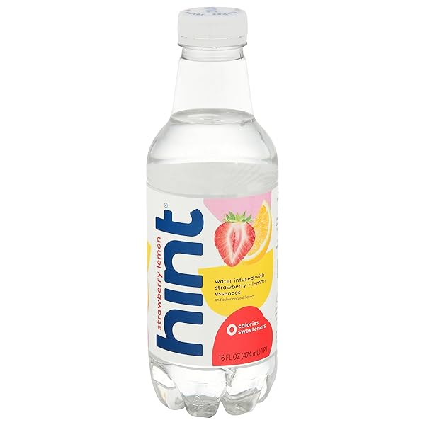 HINT, WATER STRAWBERRY LEMON, 16 FL OZ