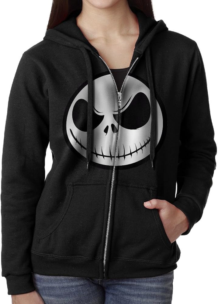 Jack Skellington Nightmare Before Christmas Women Pocket Zip Up
