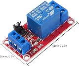 AEDIKO 4pcs Relay Module 5V 1 Channel With Optocoupler Isolation High/Low view 5
