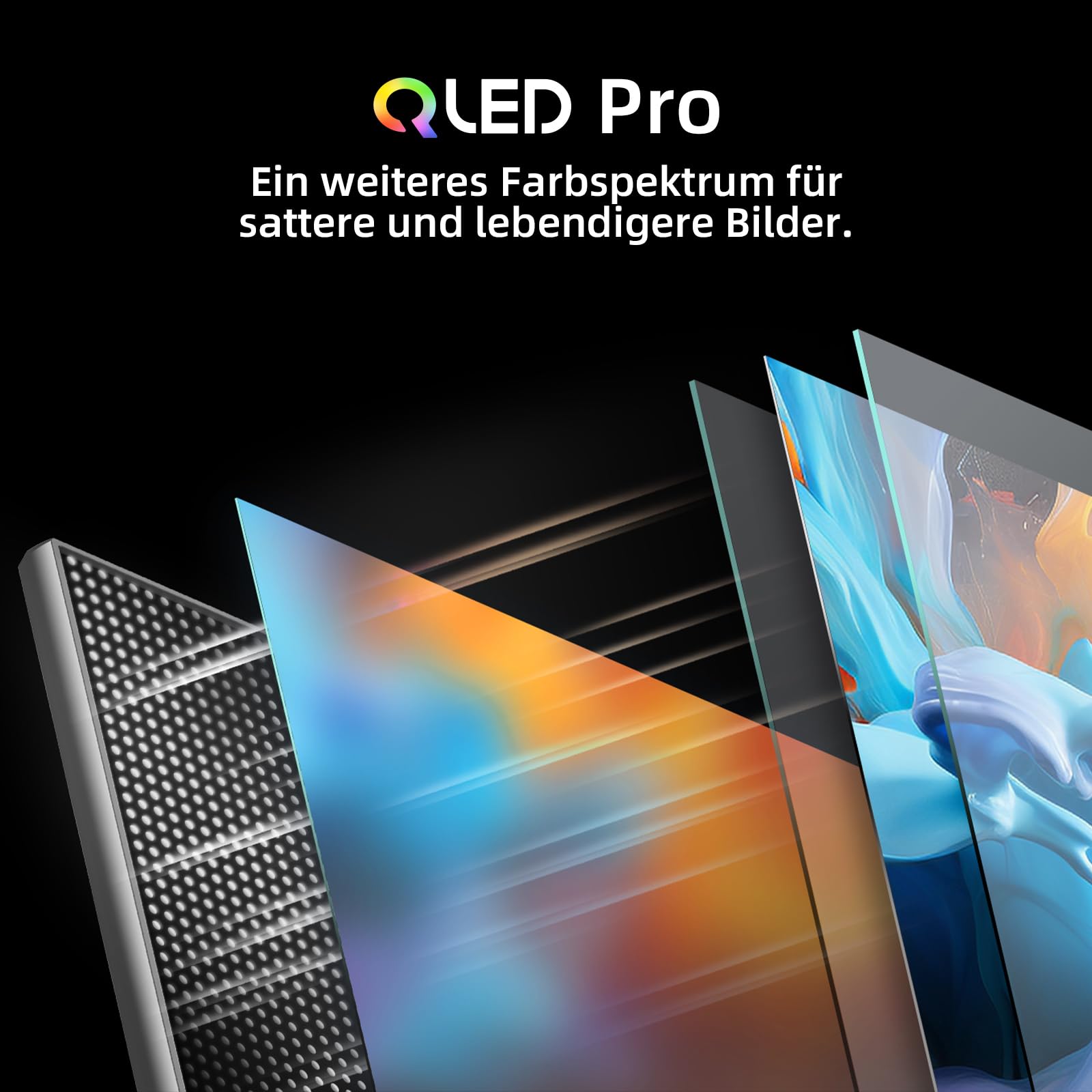 CHIQ 55QA10 55 Zoll (140 cm) 4K Ultra HD QLED Smart Google TV, HDR10,DLG 120Hz*(Software-Enhanced), mit VRR&ALLM, Dolby Audio, Chromecast, Kompatibel mit Apple AirPlay, Integrierter Google Assistant 5