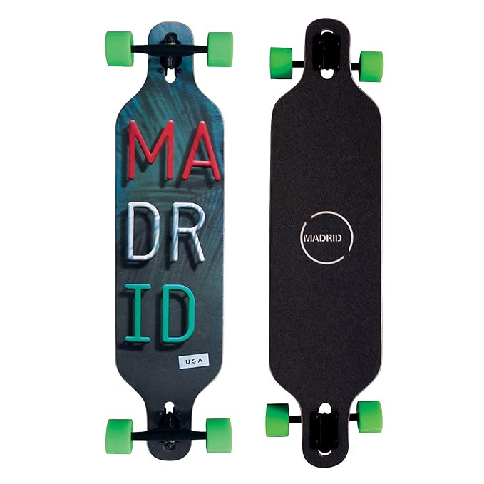 Madrid Twin-Tip Longboard, Drop-Through, Trance DT Miami 39' (99cm), Komplettboard Freeride Cruiser Board