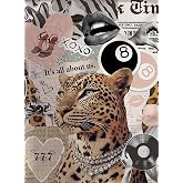 BAWKENTON Girly Diamond Art Kits for Adults Diamond Painting Kit for Adults | Coquette Cheetah Girlly Modern 5D Diamond Dots Gem Art Crafts with Tools, Round Full Drill Crafts for Home Wall Decor-12X16in