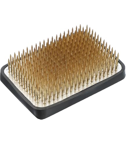 PATIKIL 1.7"x2.4" Flower Frog, Brass Flower Arrangement Holder Square