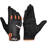 FEIWOOD GEAR Cycling Gloves for Men/Women-Full Finger Bicycle Gloves Anti-Slip Shock Absorbing Padded MTB/Road Biking Gloves