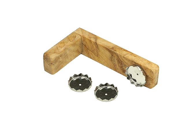 D.O.M. Magnetseifenhalter aus Olivenholz mit Insgesamt 3 Seifenplättchen