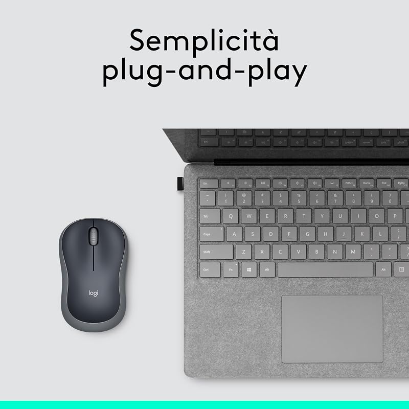 M185 Mouse Wireless, 2,4 GHz con Mini Ricevitore USB