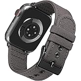 BINLUN Compatible with Apple Watch Band Canvas 38mm 40mm 41mm 42mm 44mm 45mm 46mm 49mm for Men Women, Fabric Sport Replacement Strap Fit for iWatch Series 11 10 9 8 7 6 5 4 3 2 1, SE3/2/1, Ultra3/2/1