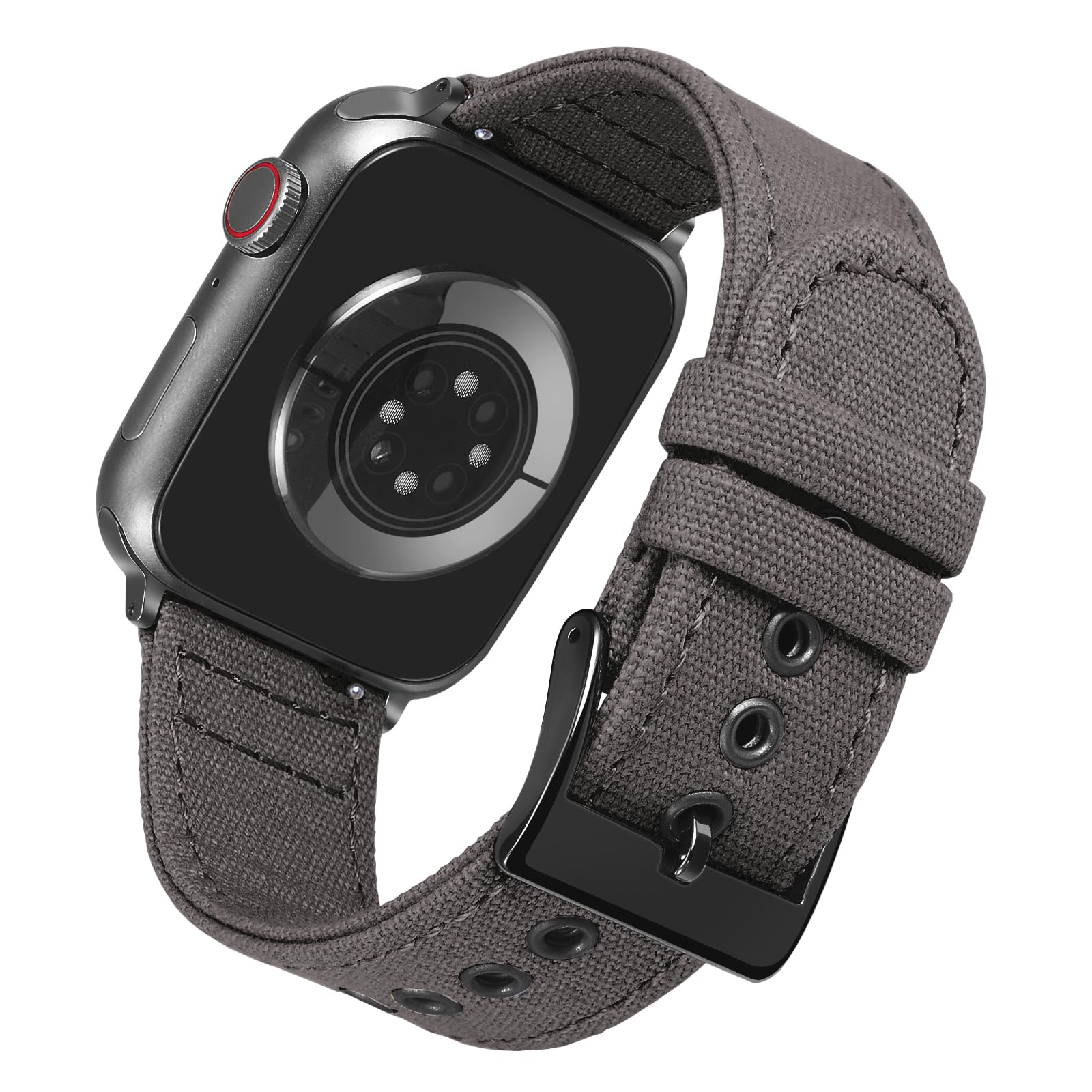 BINLUN Compatible with Apple Watch Strap Canvas 38mm 40mm 41mm 42mm 44mm 45mm 46mm 49mm for Men Women, Fabric Replacement Band Fit for iWatch Series 11 10 9 8 7 6 5 4 3 2 1, SE 3/2/1, Ultra 3/2/1