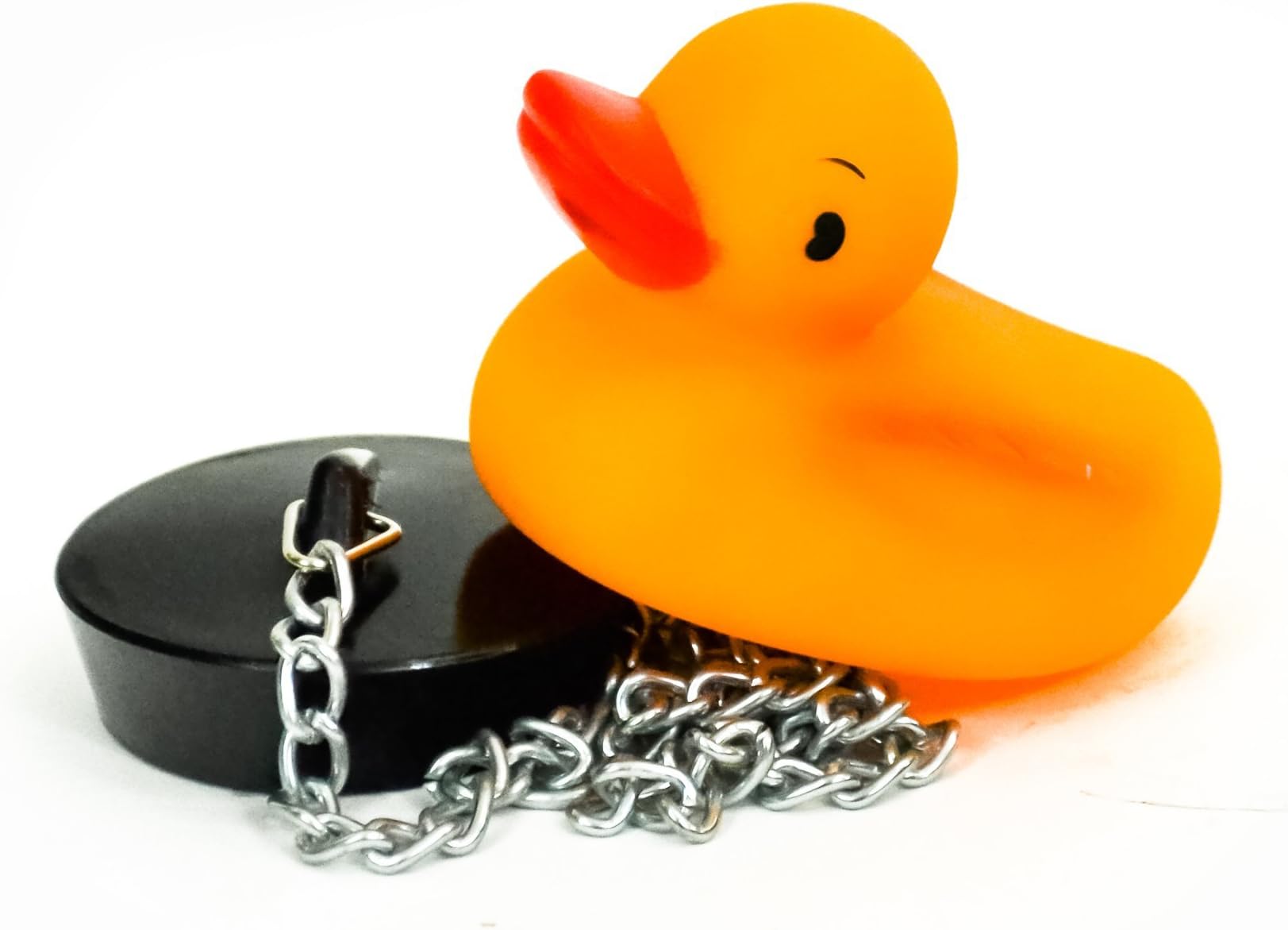 Rubber Bath Animals Bath Basin Sink Plug with Chain (Duck)