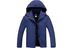 CorBuyit Lightweight Waterproof Jackets with Detachable Hood for Men