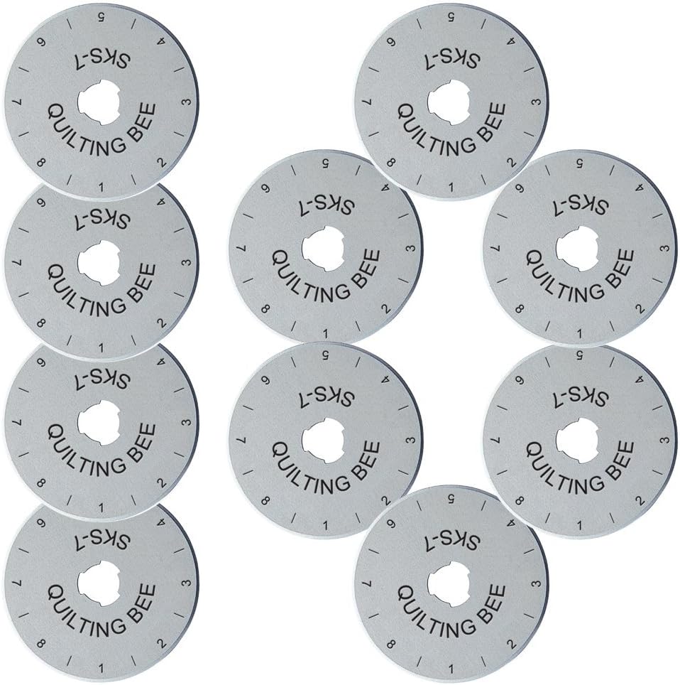 10-Pack Quilting Bee 28mm Rotary Cutter Refill/Replacement Blades (RB2810)