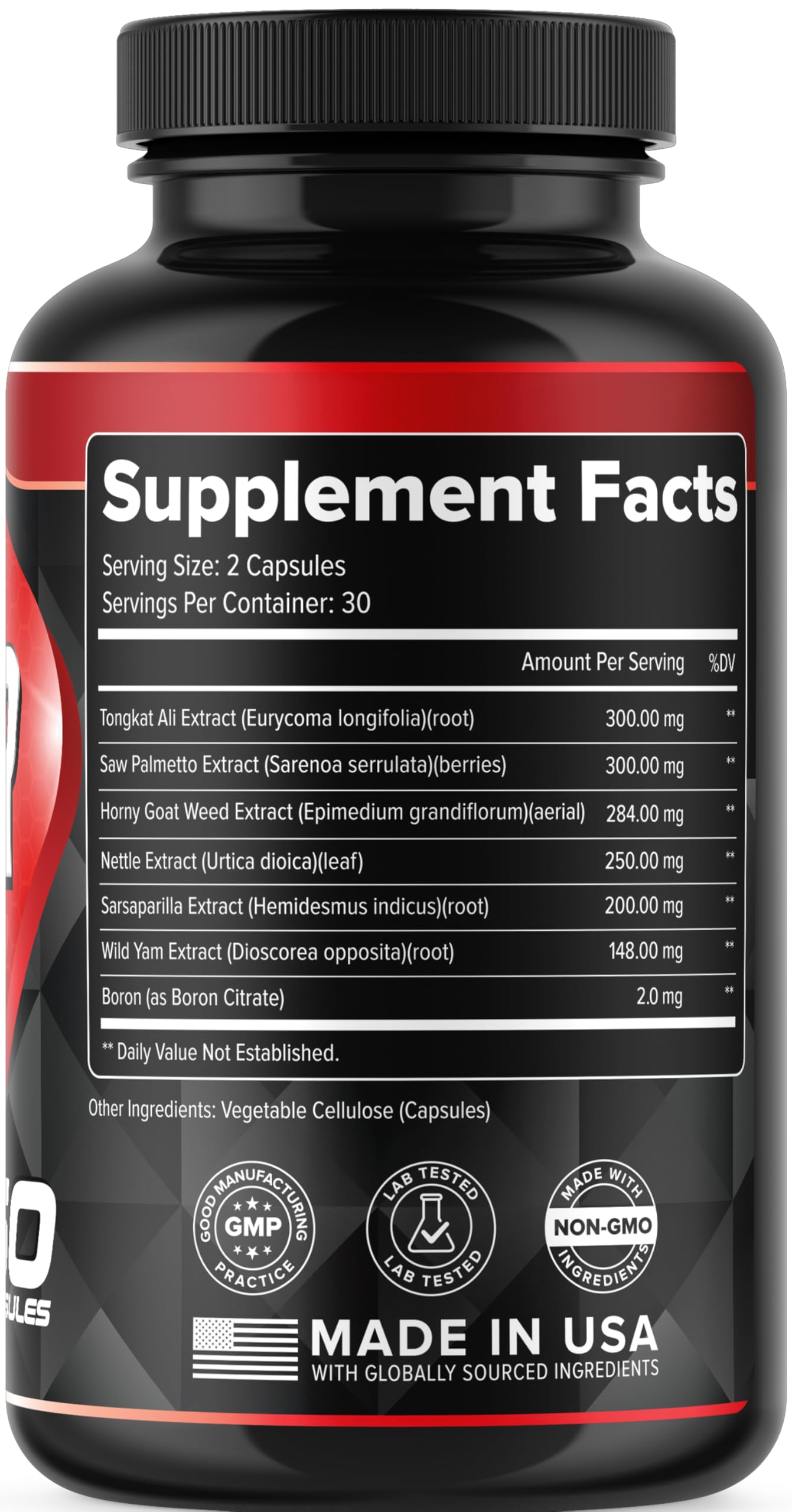 Testosterone Booster Supplement for Men - Performance Test Boost - Male Enhancing Enlargement Pills - Enhance Energy, Endurance, Stamina, Strength, Drive & Muscle Growth - 60 Capsules - 30 Servings