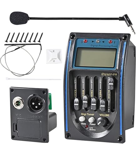 Amazon.com: Kmise 5 Band Guitar Preamp EQ Equalizer Piezo Pickup