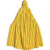 WFUUGNJ Corncobs With Corns Hooded Cloak Halloween Cosplay Costumes Corn Costume Party Ghosts Cape Christmas Robe Corn Hat
