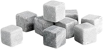 Rosenstein & Söhne Kühlsteine: 9er-Set Dauer-Eiswürfel aus Speckstein, 22 mm (Kühlsteine für Drinks)