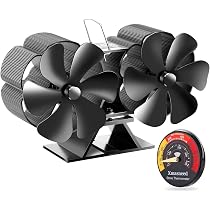 Amazon.com: 6-Blade Heat Powered Stove Fan for Wood/Log Burner/Fireplace  increases 80% more warm air than 2 blade fan… : Home u0026 Kitchen